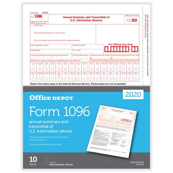 1096 Laser Tax Forms, 1