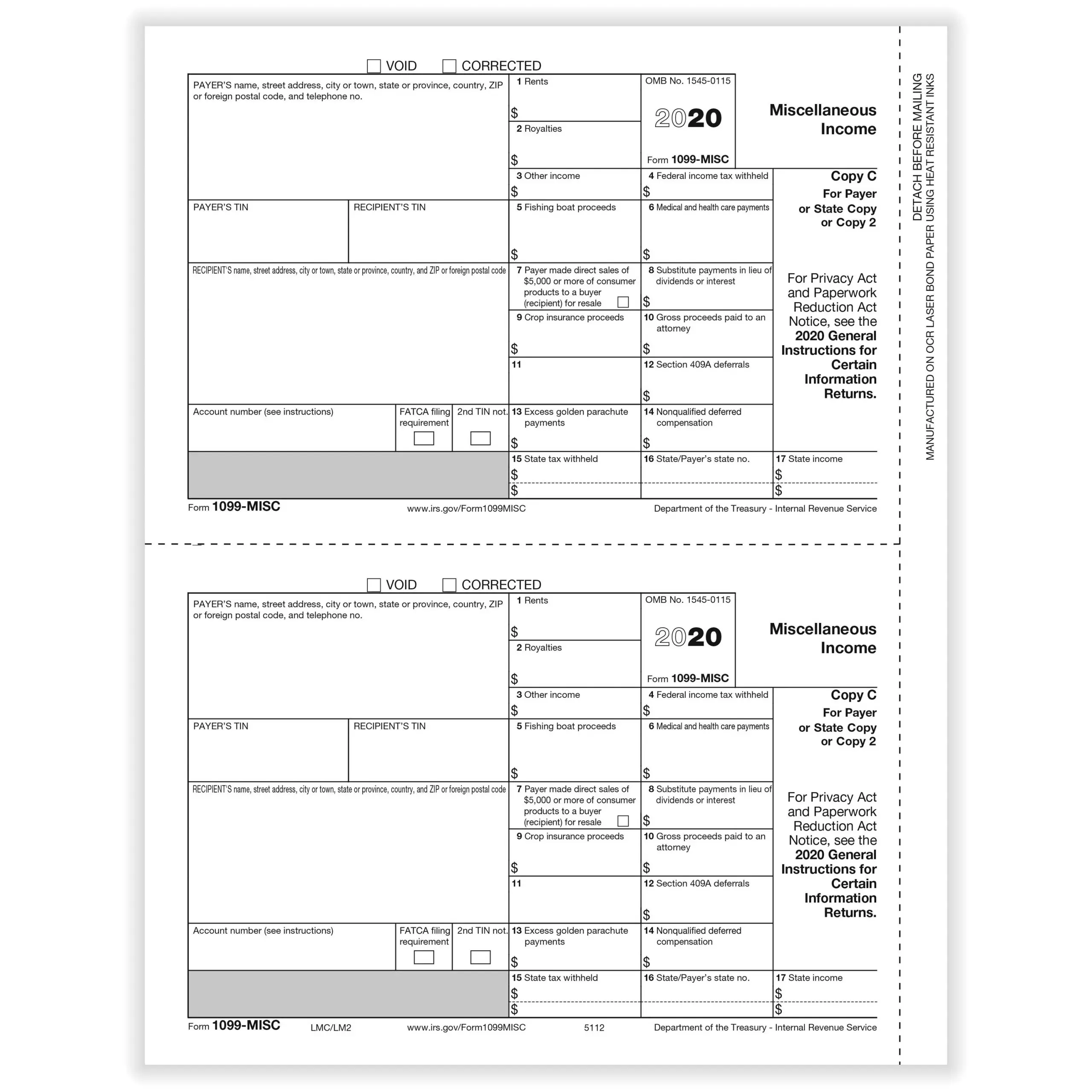 1099 MISC Income Form