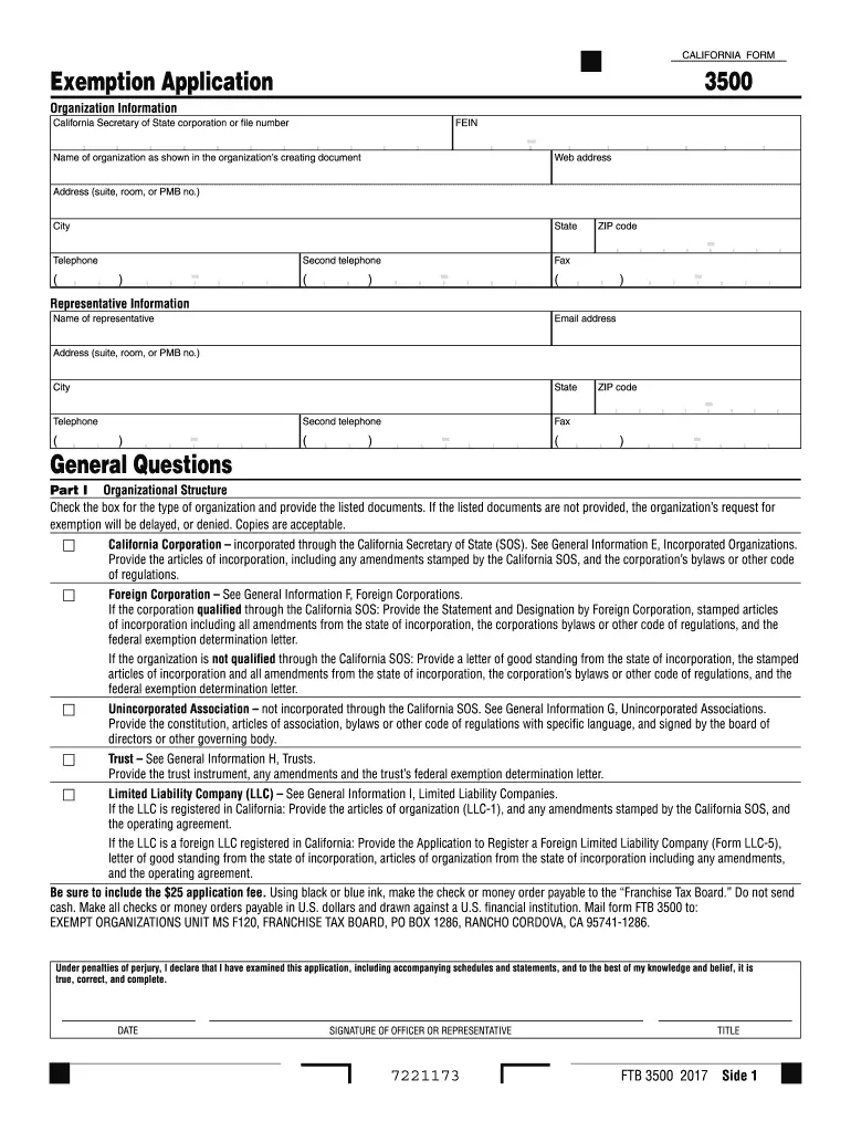 2011 Form CA FTB 3500 Fill Online, Printable, Fillable ...
