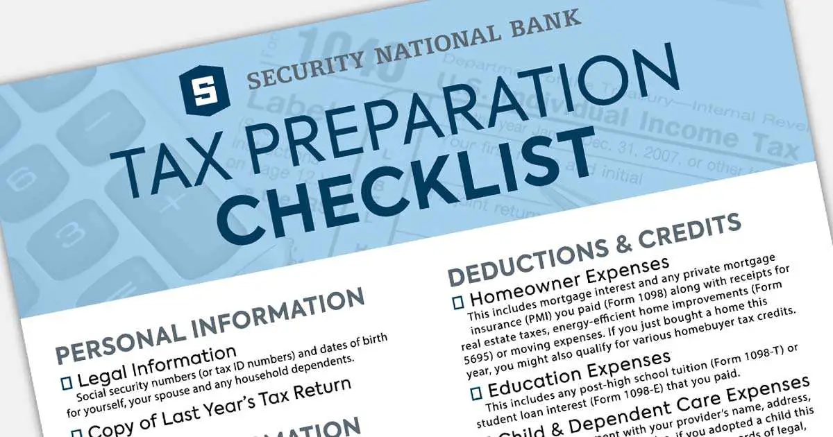 A Checklist: What Documents You Need to Prepare Your Taxes