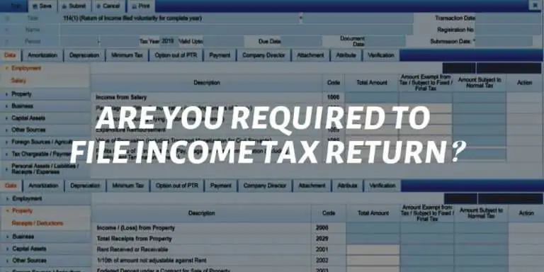Are You Required To File Income Tax Return?