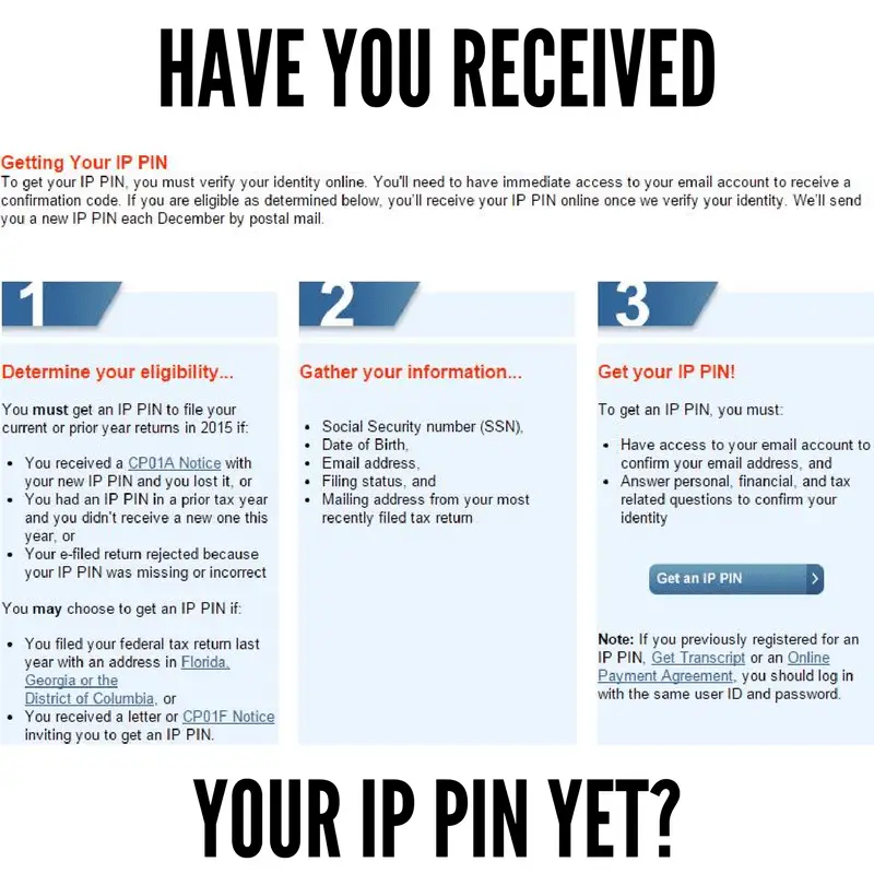 Are you waiting on your IP PIN in the mail? â RefundTalk.com