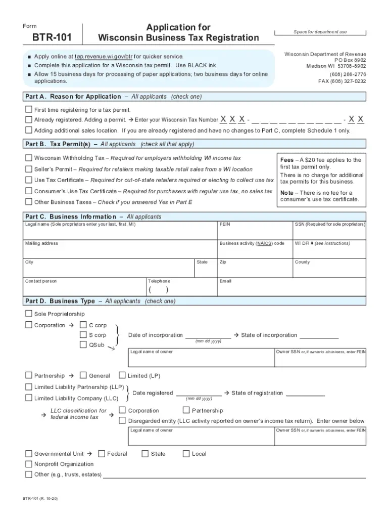 Business Tax Registration Wisconsin Department Of Revenue