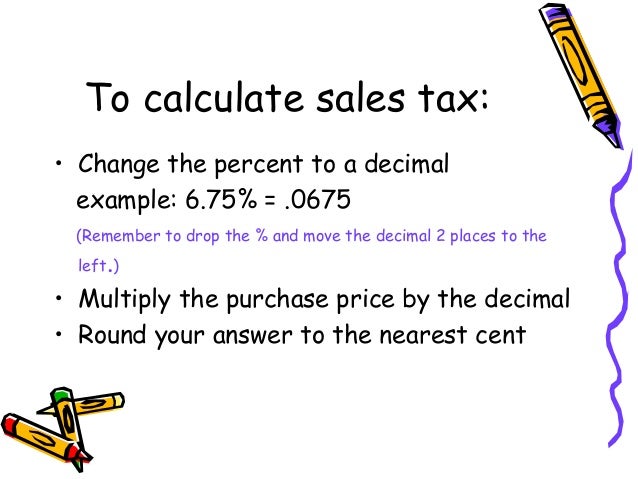Calculating sales tax