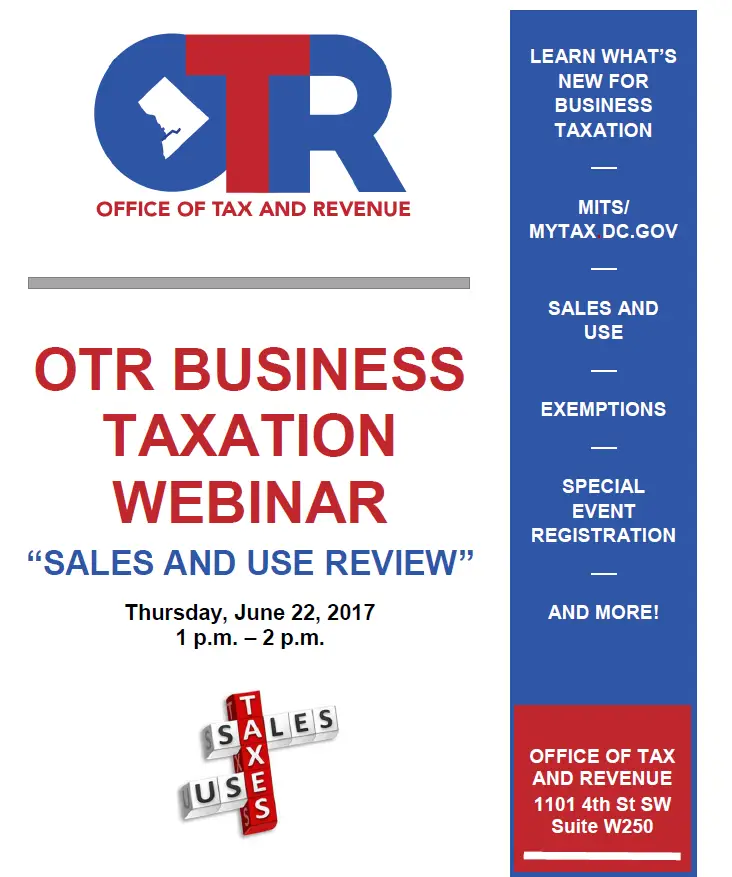 DC Sales and Use Tax Updates: A Webinar