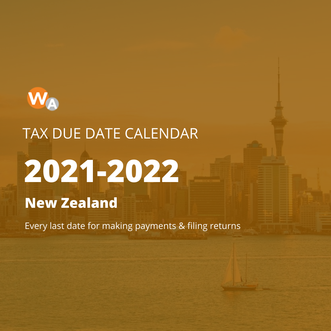 Digital calendar of tax due date 2021