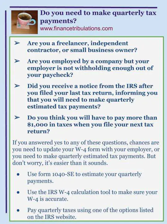 Do You Need to Pay Quarterly Taxes?