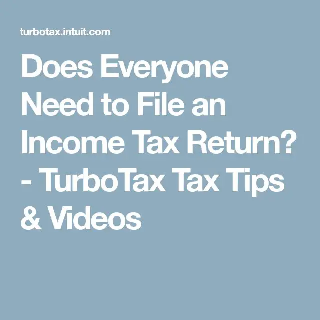 Does Everyone Need to File an Income Tax Return?