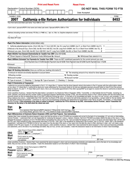Fillable Form 8453