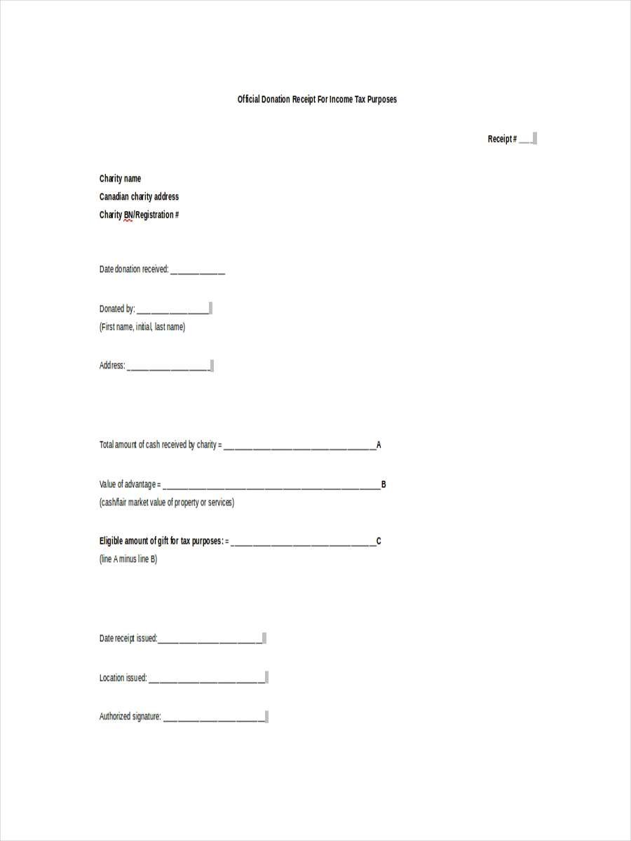 FREE 8+ Tax Receipt Examples &  Samples in PDF