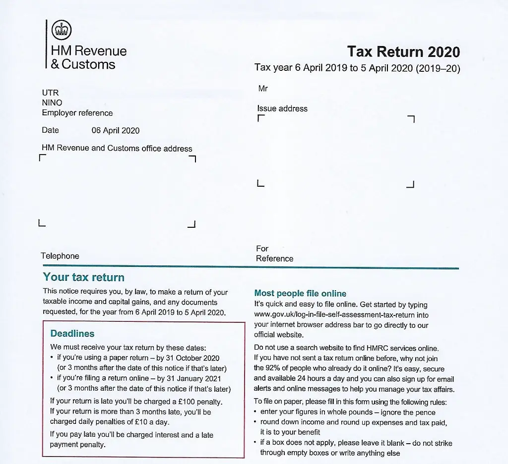 Hmrc Tax Return Guide Other Income