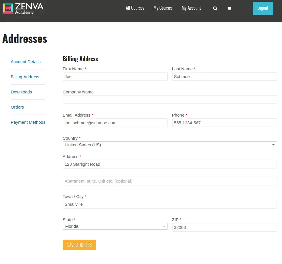 How can I change the billing details for my account?  Zenva Help Portal