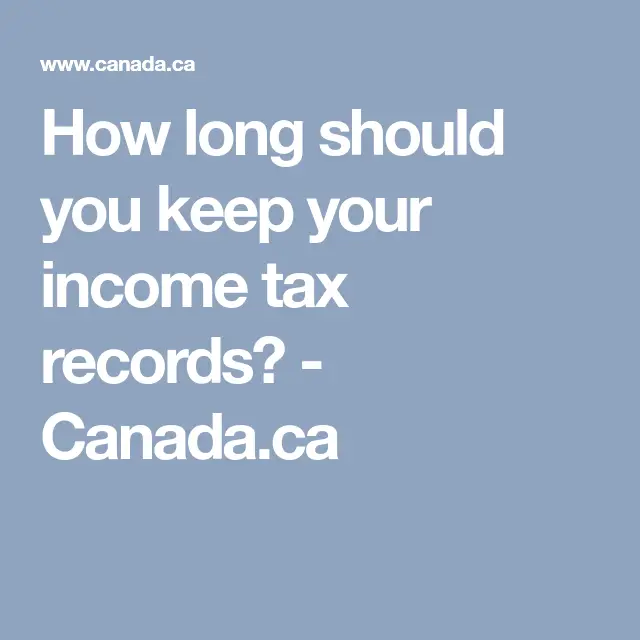 How long should you keep your income tax records?
