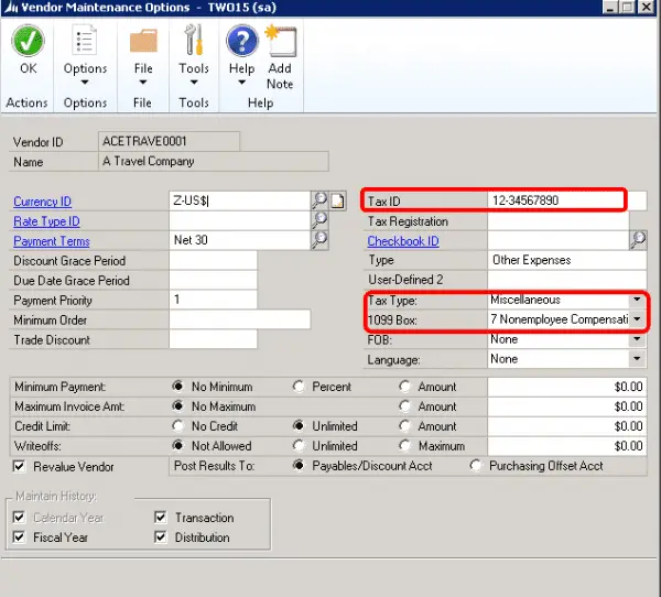 [How To] 1099 Processing in Dynamics GP