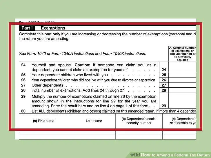 How to Amend a Federal Tax Return (with Pictures)