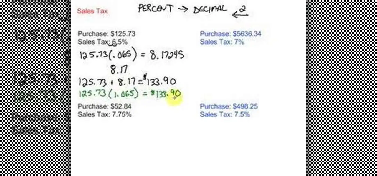 How to Figure out and calculate sales tax Â« Math ...