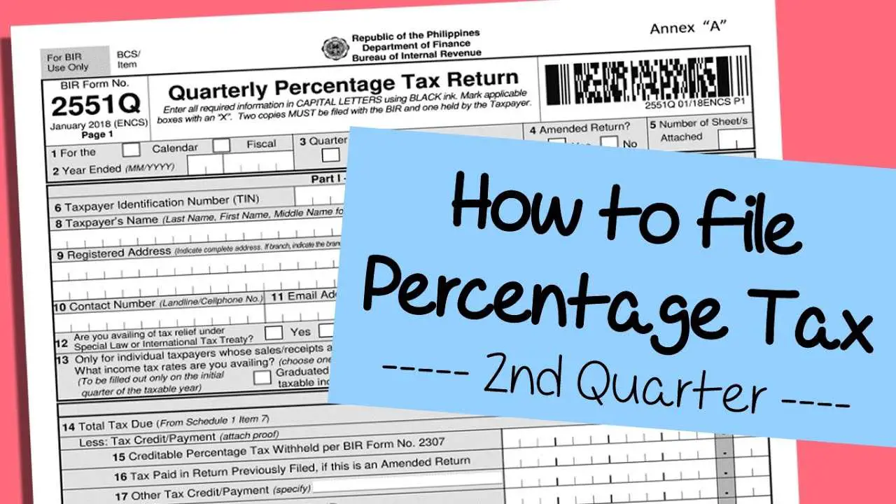 How to File 2551Q or Quarterly Percentage Tax using ...