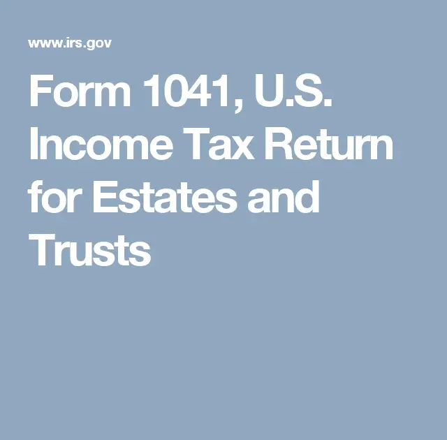How To File Trust Tax Return Online