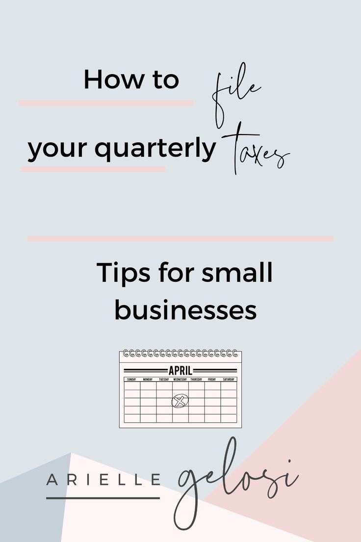 How to file your quarterly taxes for small business