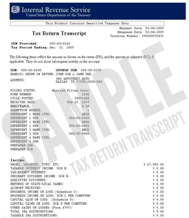How To Get A Tax Return Transcript In 10 Minutes