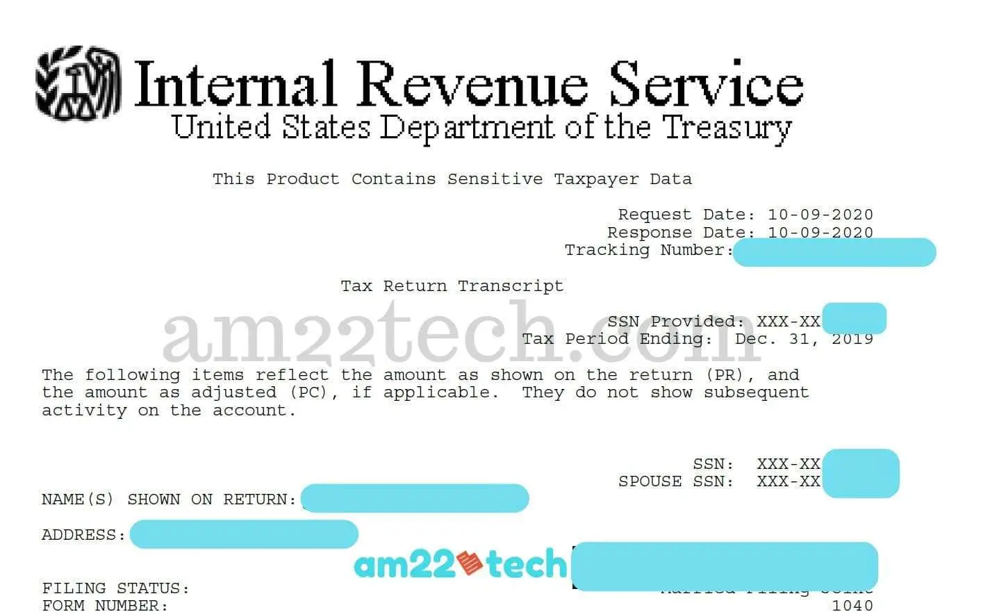 How to get IRS Tax Transcript Online (for i