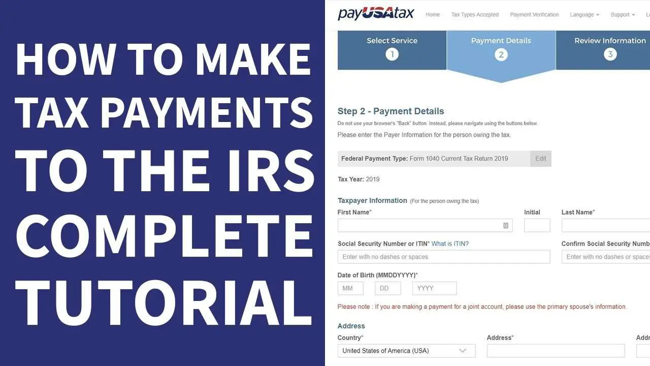 How to make Tax Payment to the IRS