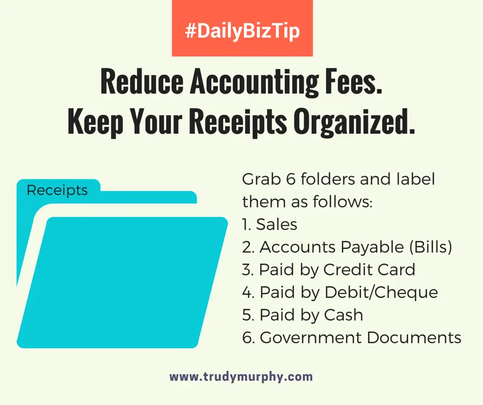 How to organize business receipts