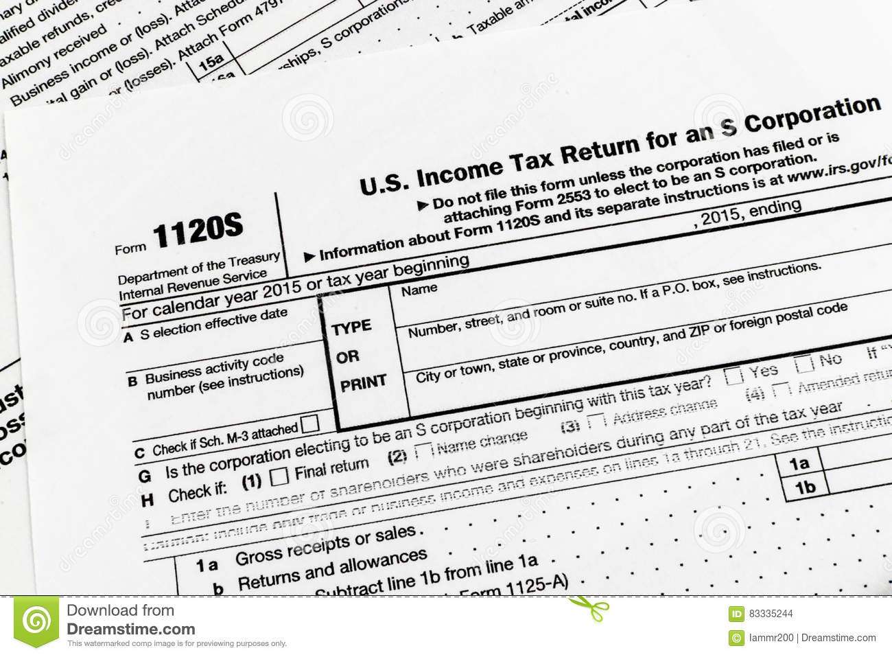 IRS Form 1120S Small Corporation Income Tax Return ...