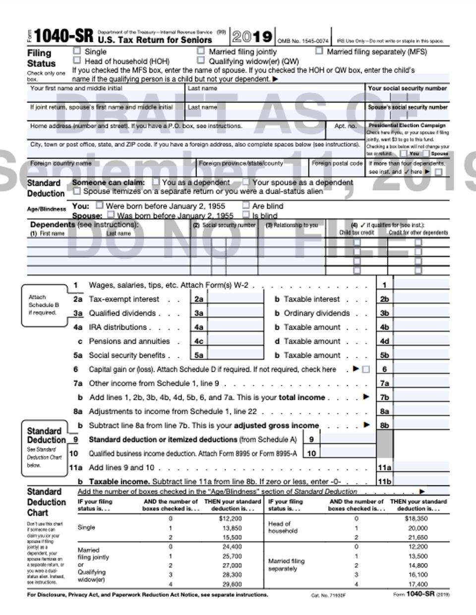 IRS Offers New Look At Form 1040