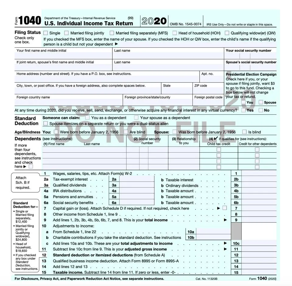 IRS Releases Draft Form 1040: Hereâs Whatâs New For 2020