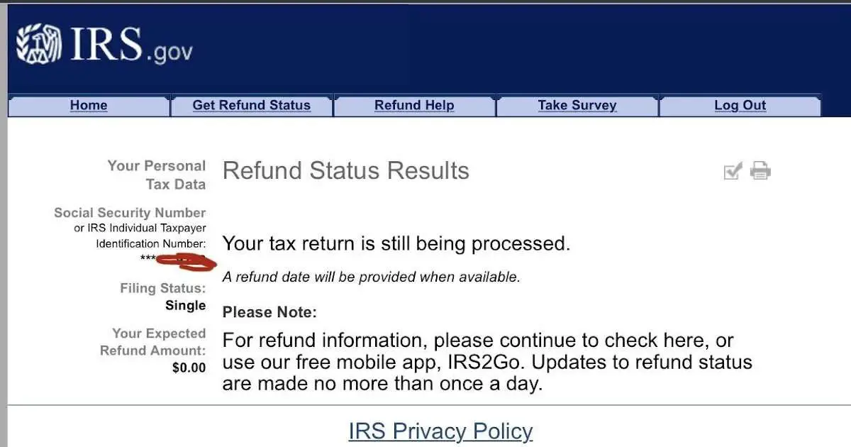 Irs Where My Refund Your Tax Return Is Still Being ...