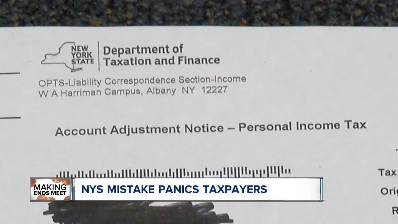 New York State mistake panics taxpayers