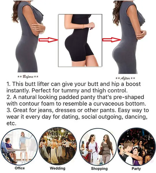 NINGMI Sexy Butt Lifter Women Slimming Shapewear Tummy Control Panties ...