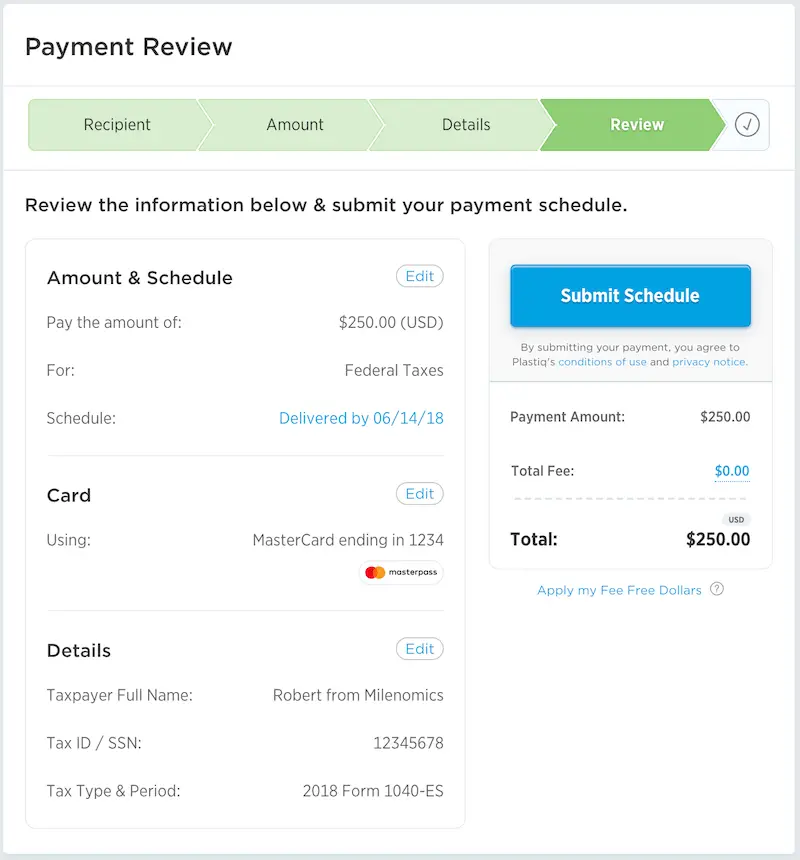 Pay Federal Taxes Online with Plastiq
