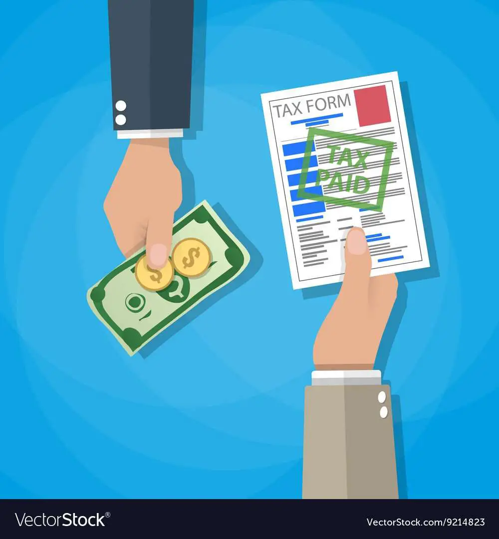 Paying tax concept Royalty Free Vector Image