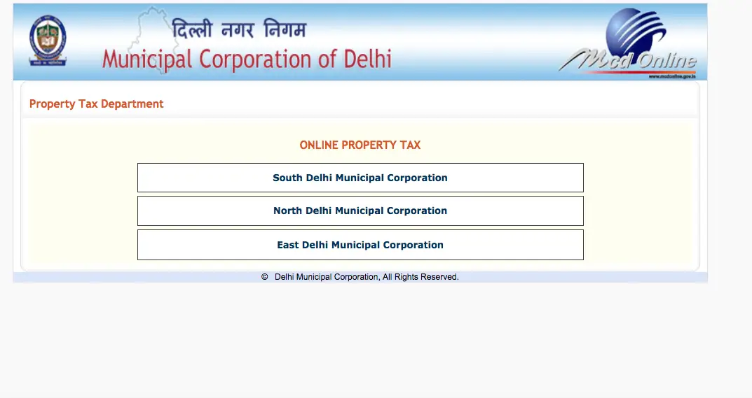 Property Tax Online In Delhi: Step