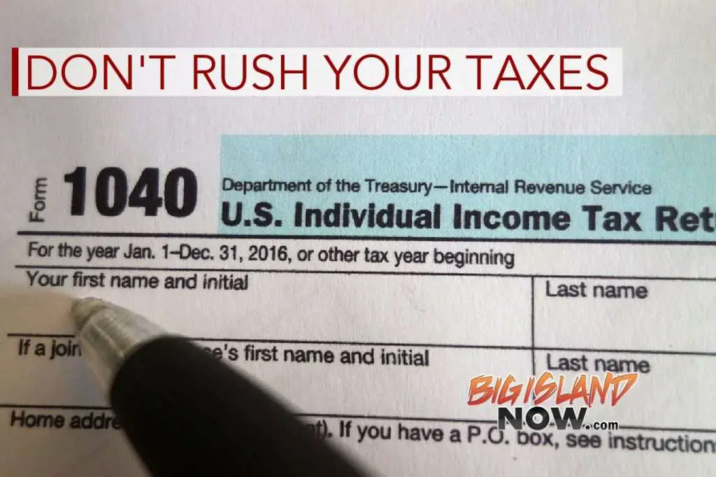 Rushing to File Taxes Can Result in Errors