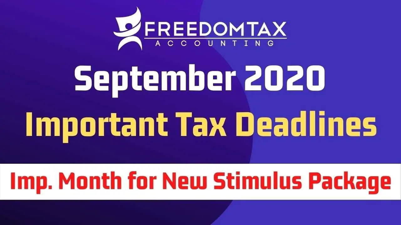 September 2020 Tax Deadlines