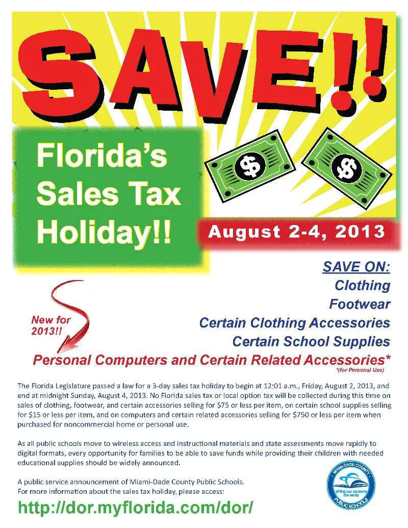 South Dade Updates: Charge (it)! Florida Sales Tax holiday has begun.