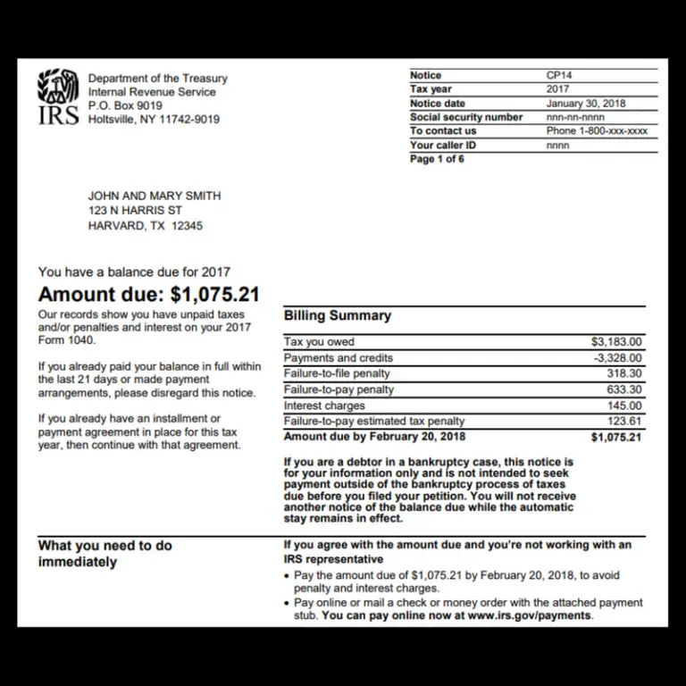 Tax Balance Due: 3 Steps to Address IRS Notice CP14