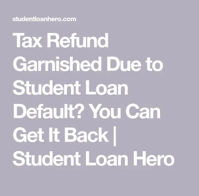 Tax Return Taken For Student Loans