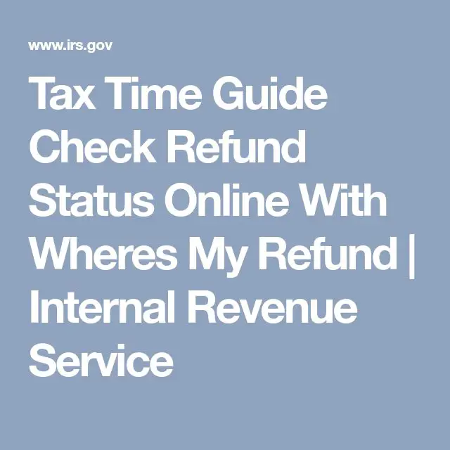 Tax Time Guide Check Refund Status Online With Wheres My Refund ...