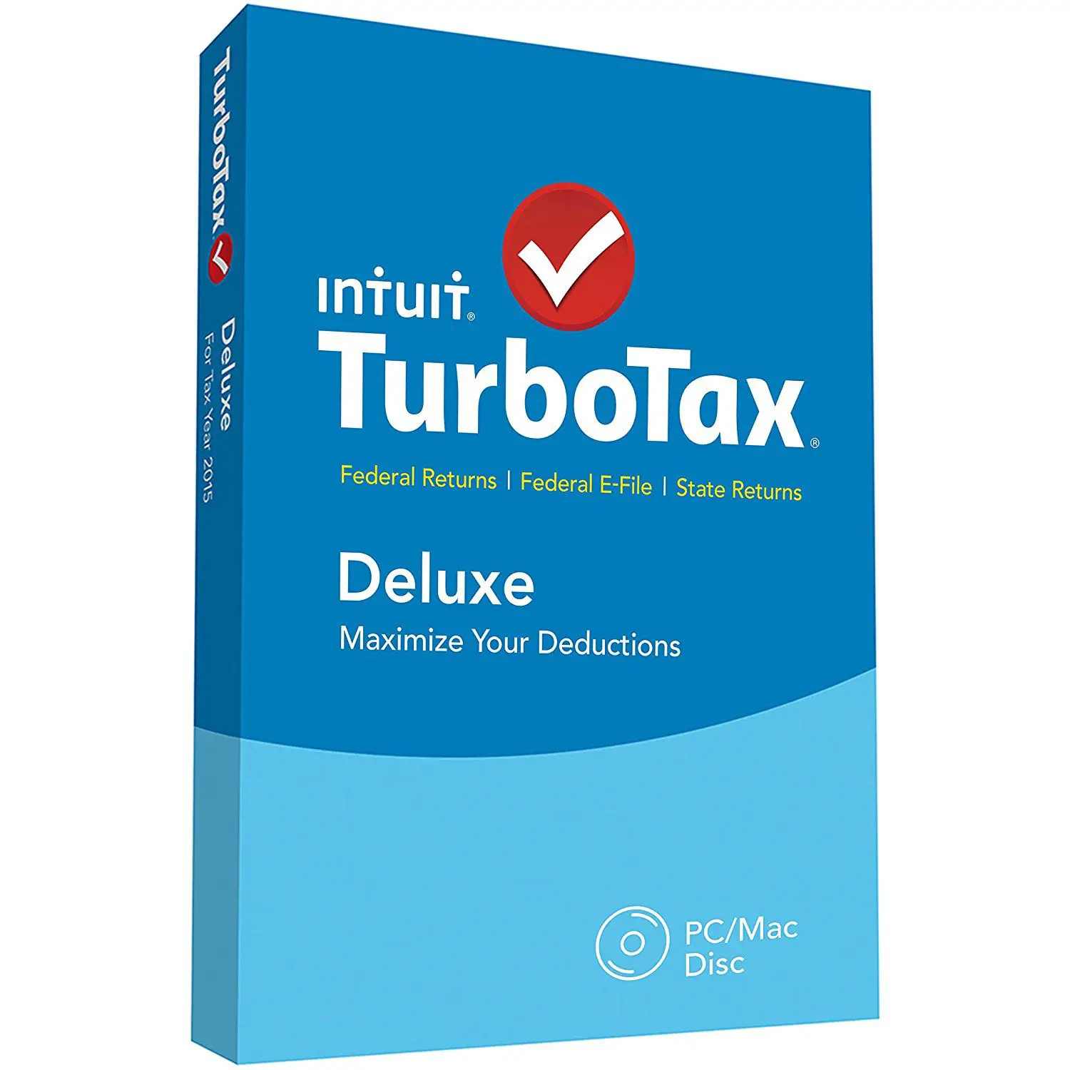TurboTax Deluxe 2015 Federal State Taxes Fed Efile Tax Preparation ...
