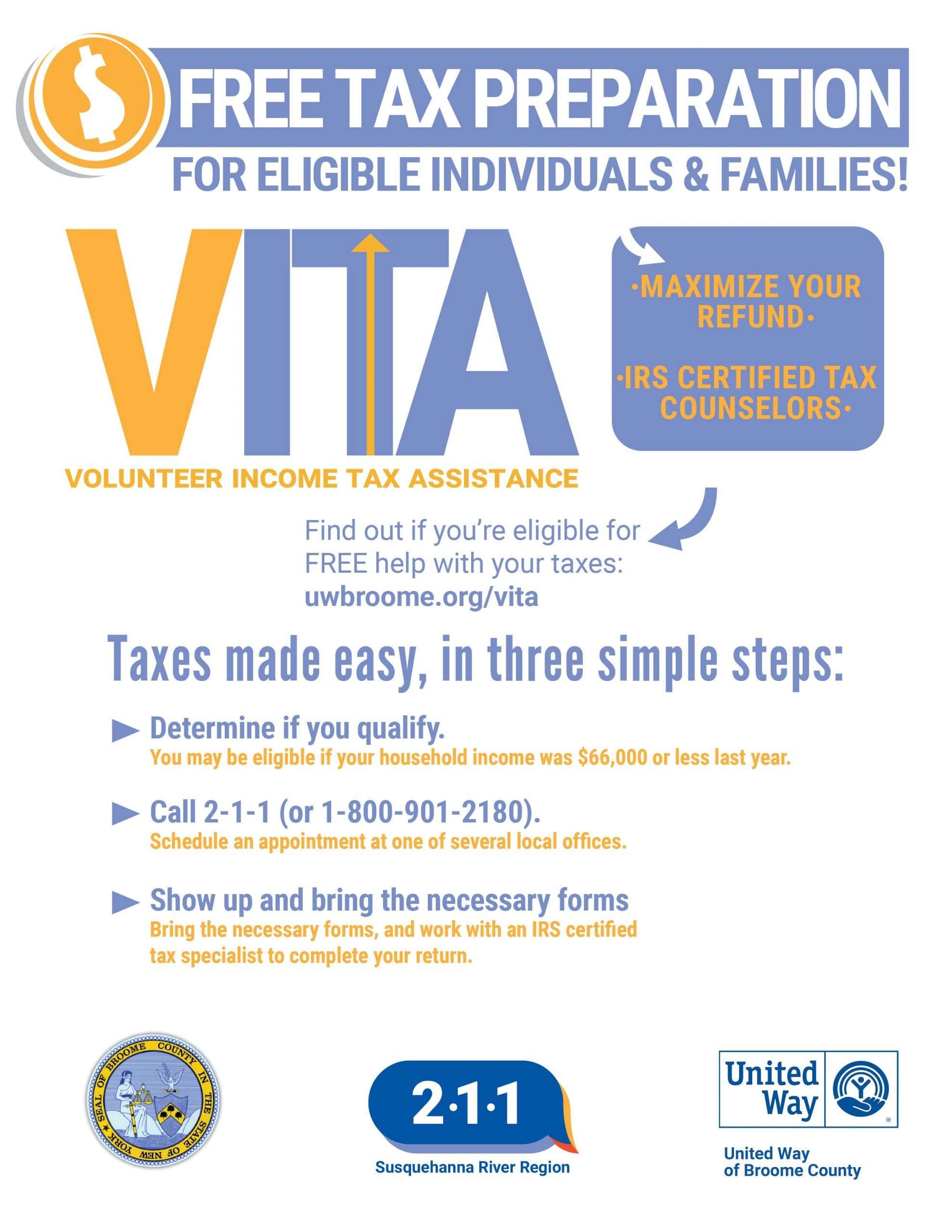 United Way of Broome County Presents Free Tax Preparation Service To ...