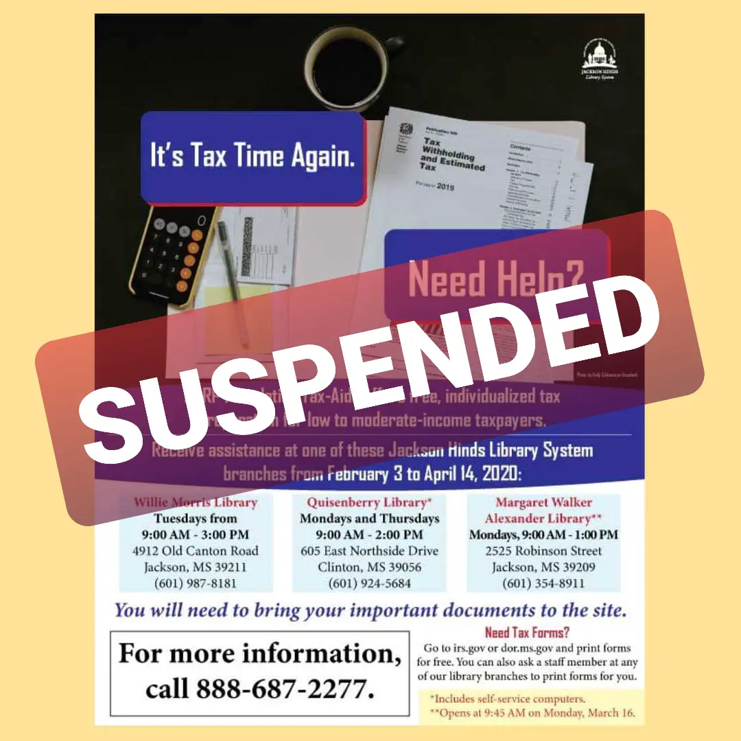 UPDATE: Tax Preparation from AARP at Three JHLS Library Branches Has ...