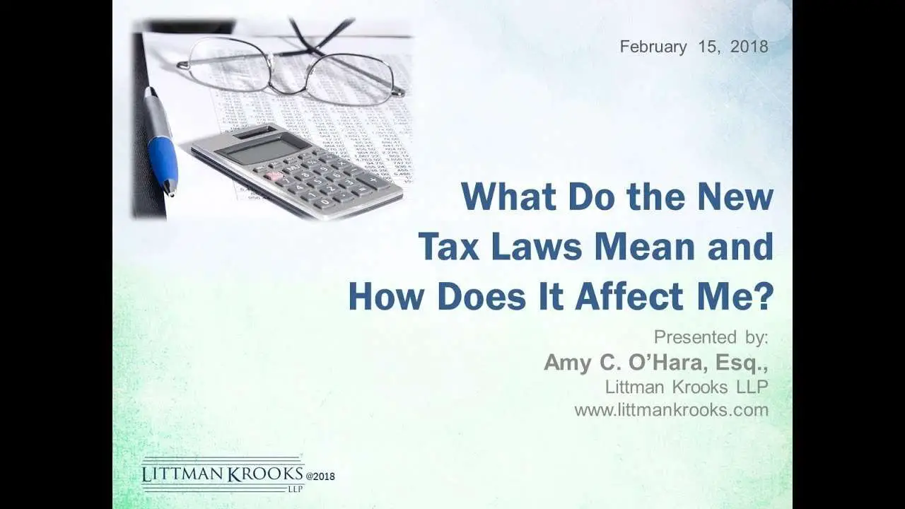 What Do the New Tax Laws Mean and How Does It Affect Me ...