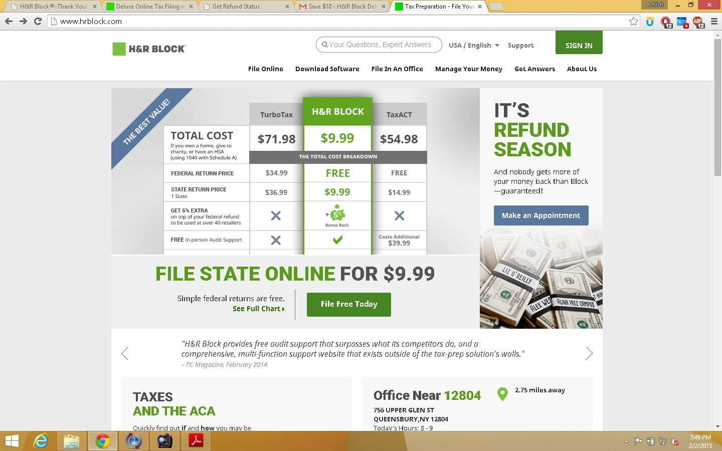 What does H& R Block typically charge for tax preparation ...