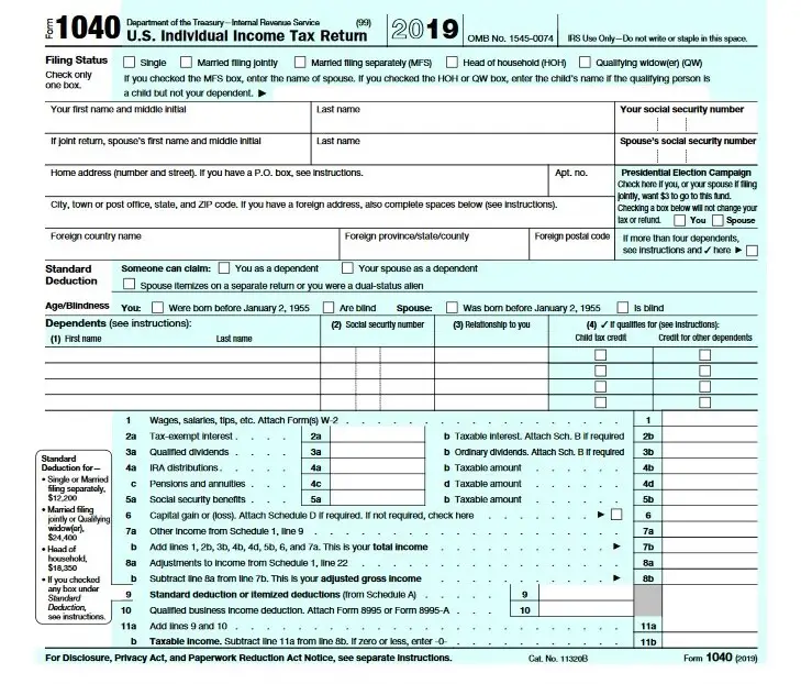 What To Expect On A 1040 Form?