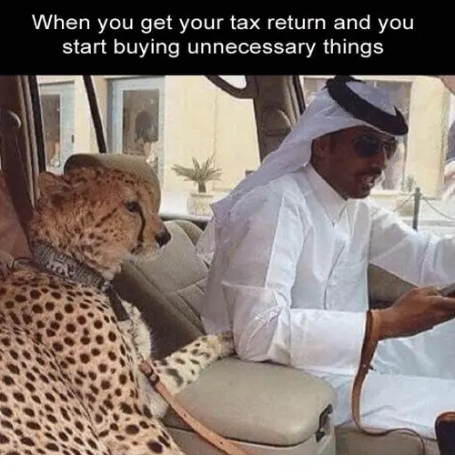 When You Get Your Tax Return and You Start Buying ...