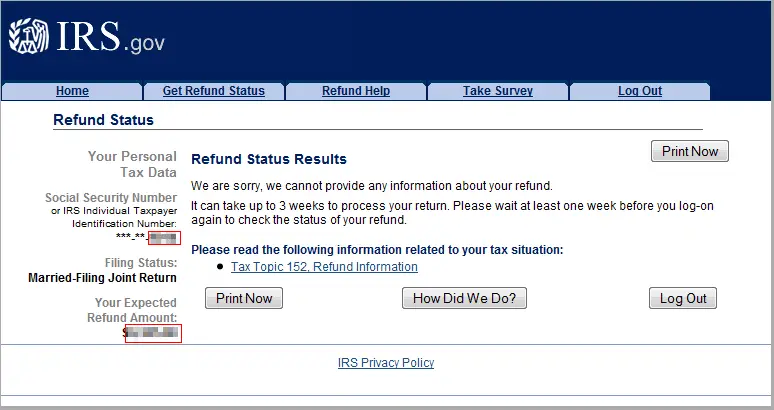 Where is my 2011 State and Federal Refund? Using Online Tool